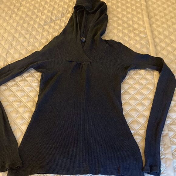 Levi’s By Rebecca Beeson Cotton Thermal Top with Long Sleeve/Hood. Size Small. - Picture 3 of 7